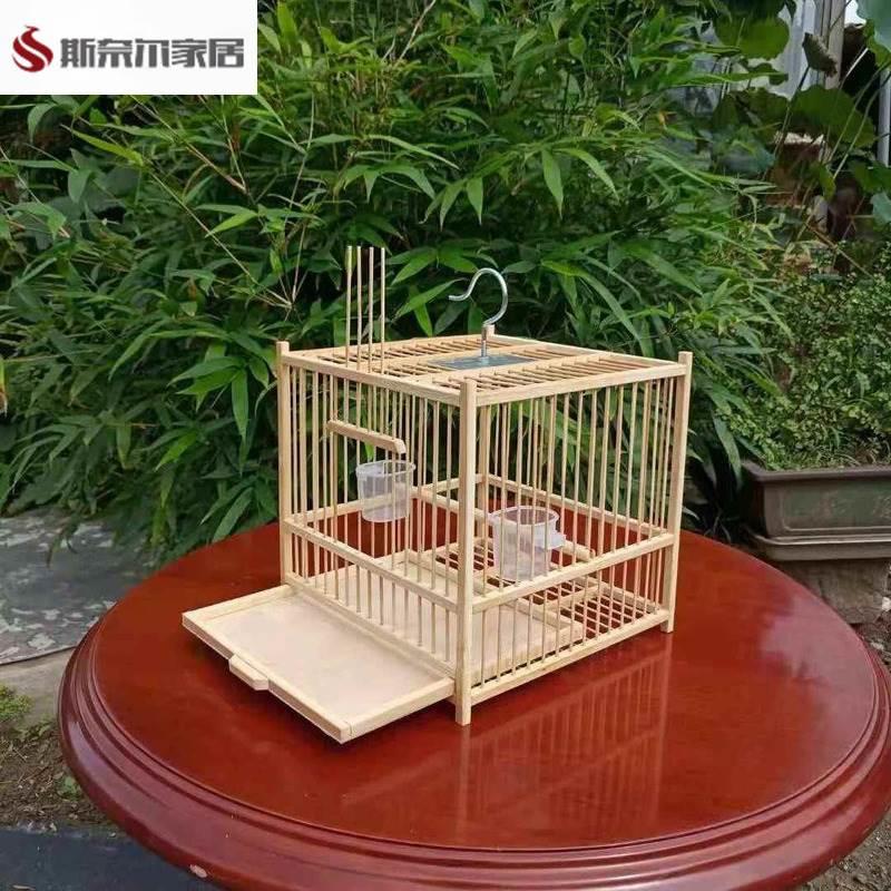 蝈蝈笼子精品大空间带粪托纯手工天然竹制鸣虫用具蛐蛐笼蟋蟀竹编
