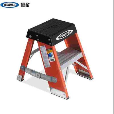 正品WERNER/稳耐玻璃钢全绝缘二步承重170kg梯凳SSF02 SSF03