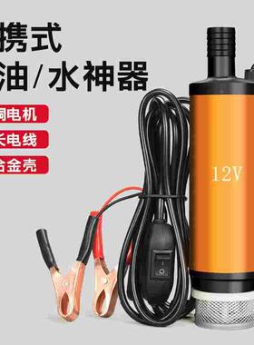 汽车油箱电动抽油泵抽油神器12v24V220V抽油泵汽油柴油自吸泵水泵