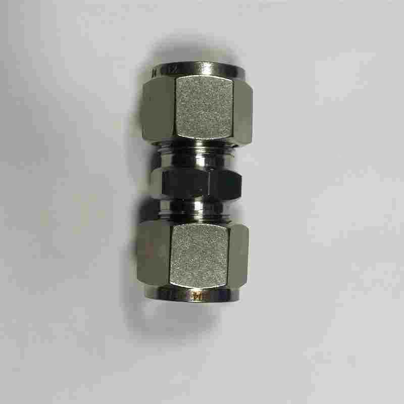 正宗304不锈钢卡套直通钢管快速接头 钢管连接头1/81/43/83MM6MM8