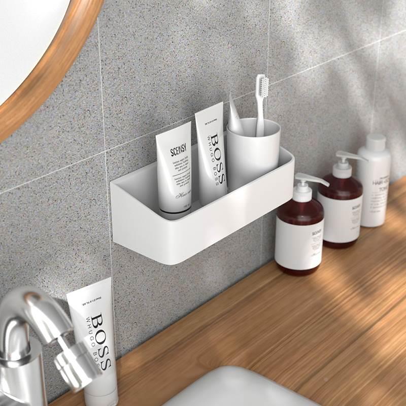 O5Z2卫生间洗漱台置物架洗手间放牙刷杯子的小尺寸收纳免打孔壁挂