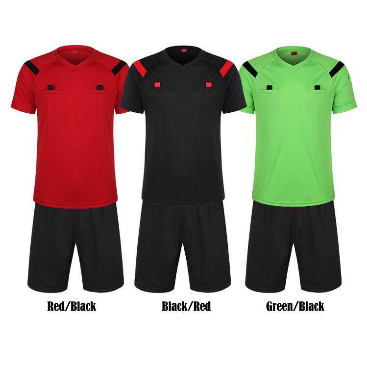 专业足球比赛裁判服套装定制裁判员短袖团队定制球衣训练裁判装备