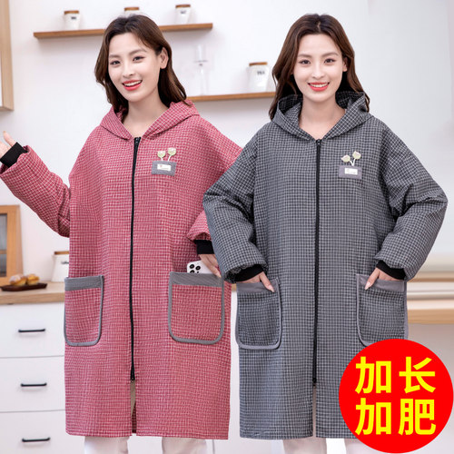 简约加厚棉布防污耐脏罩衣工作服