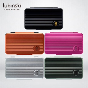 鲁宾斯基便携雪茄盒 3cm超薄雪茄盒LUBINSKI 航空铝阳极氧化5支装