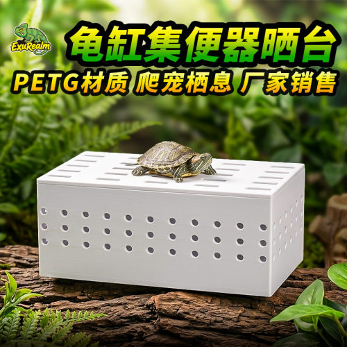 乌龟粪便收集器水族粪便收集器乌龟晒台粪便收集器+晒台一体