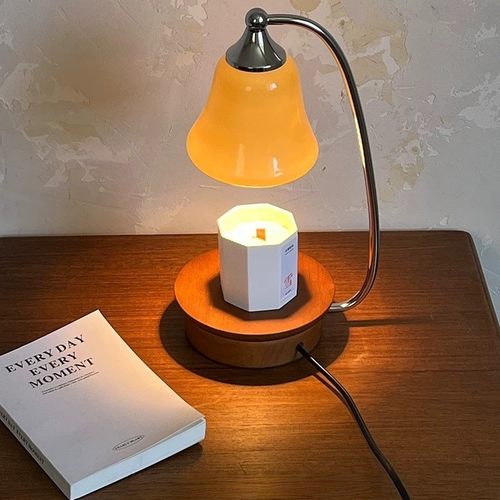 实木中古奶油风香薰灯氛围灯创意可定时调光床头灯高级感生日礼物