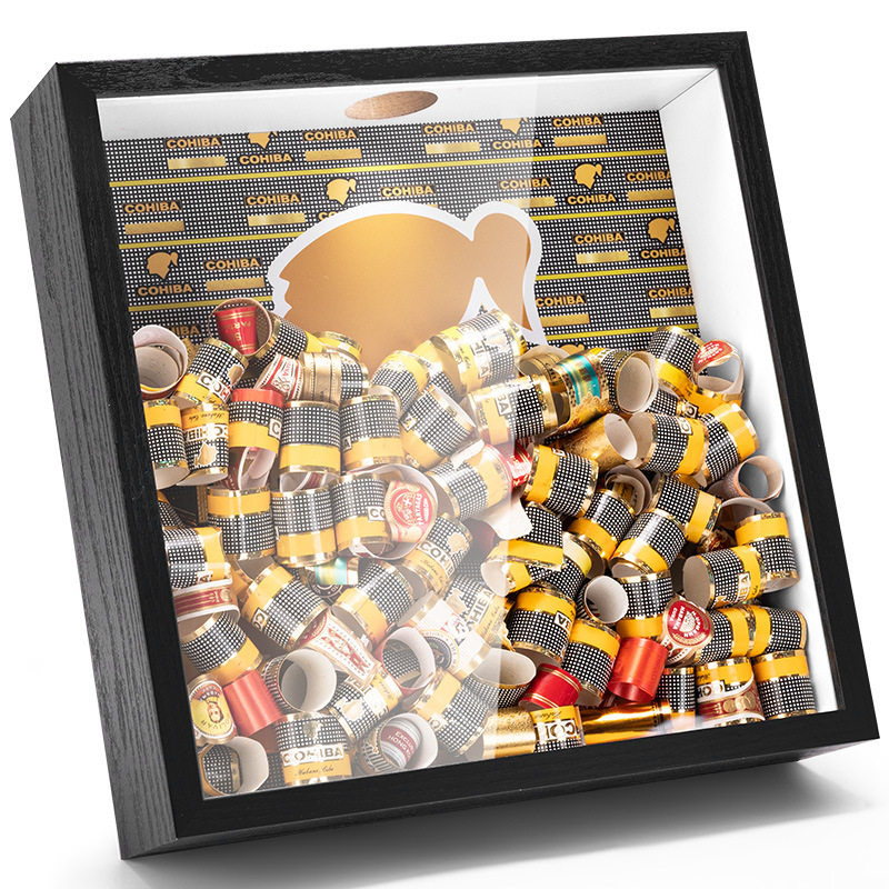 古巴高希霸茄标摆件装备展示盒挂画雪茄标签收纳盒