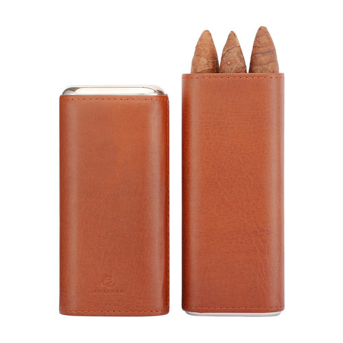 GALINER雪茄套 便携潮流旅行雪茄保湿盒雪茄盒专用三支装烟盒