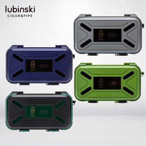 LUBINSKI便携雪茄盒5支装轻薄密封保湿旅行户外鲁宾斯基便携盒