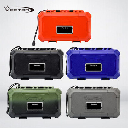 美国VECTOR多功能旅行便携雪茄盒5支装塑胶ABS树脂防摔耐压保湿箱