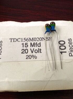TDC156M020NSF 20V15uf 20%直插钽质电容器 Cornell Dubilier