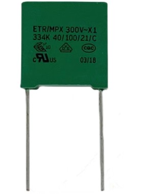 全新ETR MPX 300V 0.33UF 330NF  X1 334K 绿色安规薄膜电容 15MM