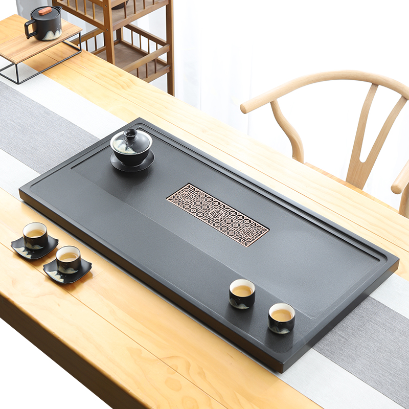 家用乌金石茶盘天然简约