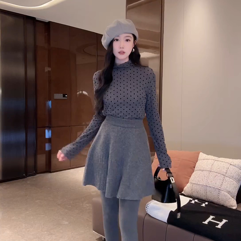 羊毛混纺法式百搭针织半裙