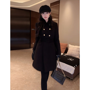 大李plus山羊绒毛呢大衣经典优雅永不过时金扣95白鹅绒羽绒服女