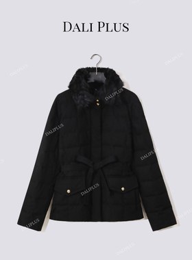 大李plus“小湖羊黑金95鹅绒服”高奢收腰羽绒服-D5ST1467