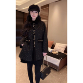 大李plus 三星95白鹅绒服 20苏力翻领黑金手缝纽扣香风D5ST1671