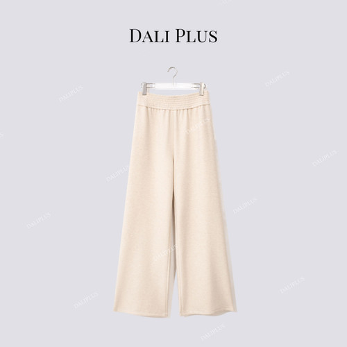 “宽腰羊毛阔腿裤”百搭通勤休闲长裤-D5ST1499