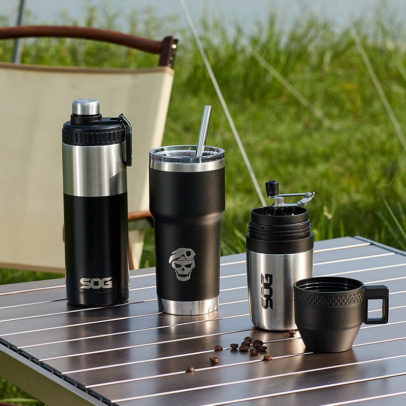 SOG保温杯手动咖啡机磨豆机研磨器手摇户外露营旅行水壶礼盒套装,餐饮具,磨豆机,淘宝优惠券,粉丝福利购,淘宝优惠卷