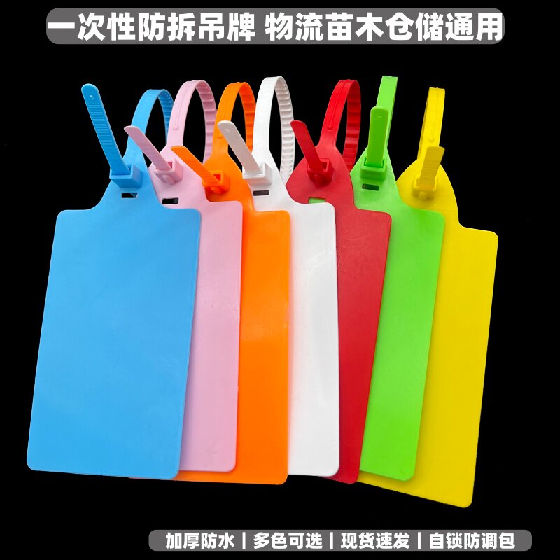 一次性塑料封条 苗木吊牌 物流防盗封签铅封 快递施封锁扣可印字