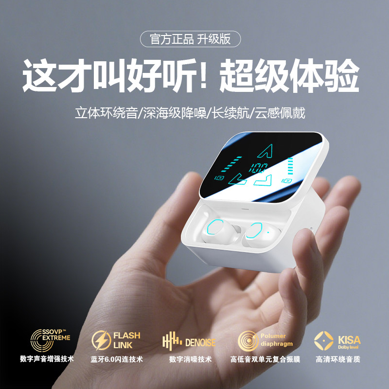 2026年新款入耳式蓝牙耳机大电量真无线高端长续航不漏音运动降噪