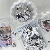 银色星星亮片ins风高颜值出卡包diy装 饰填充物饰品装 饰辅料贴片