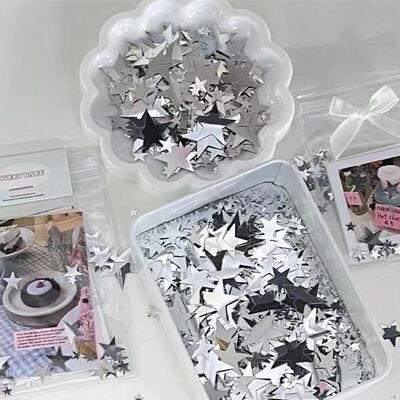 银色星星亮片ins风高颜值出卡包