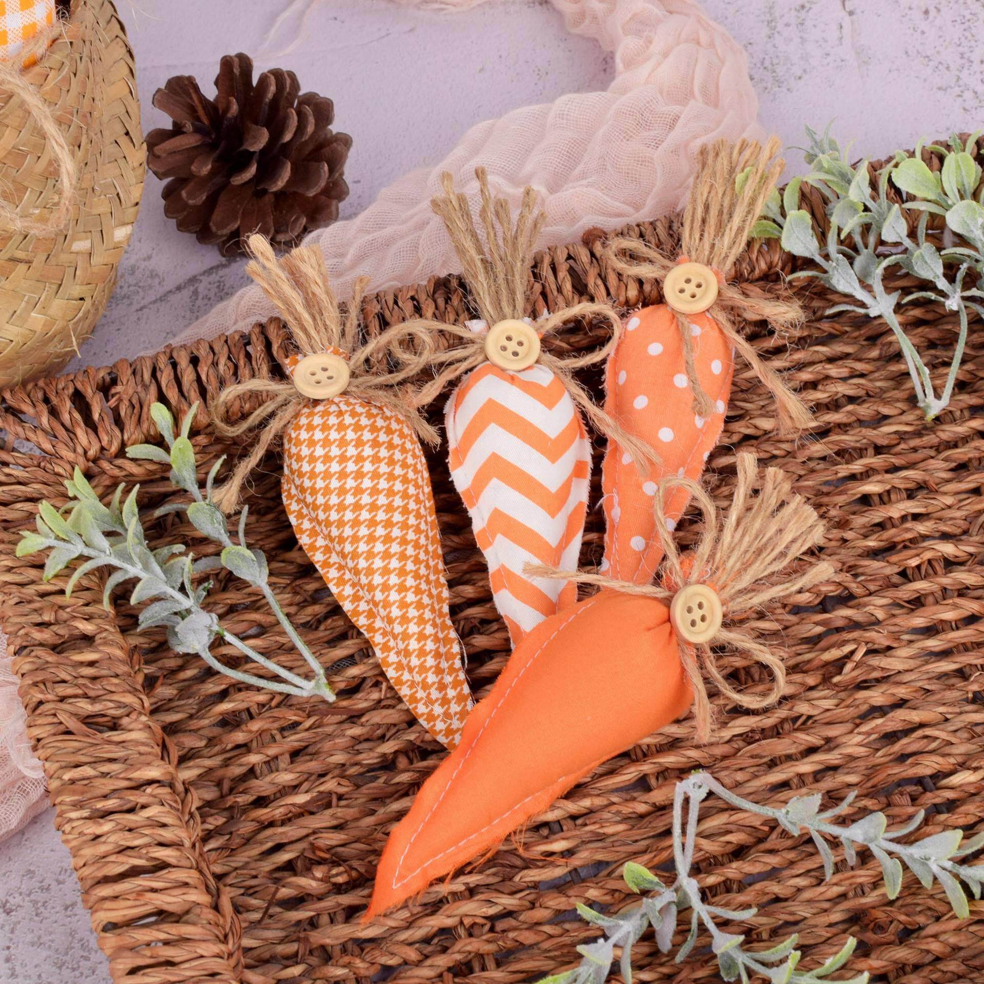 跨境复活节布艺胡萝卜摆件 easter派对家居装饰用品