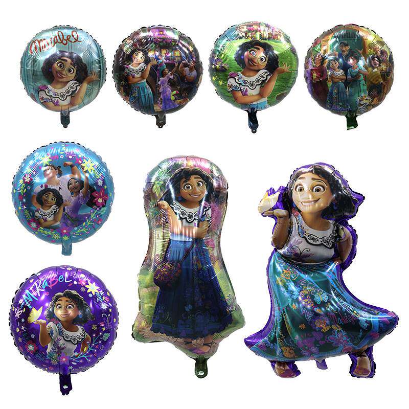 18寸魔法满屋铝膜气球异型魔法女孩家族造型气球生日聚会装饰布置