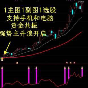 【主图+信号】资金共振指标 通达信 双线引力波 主力资金运作辅助
