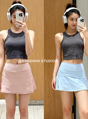 南山上新~运动短裙防走光带内衬高腰百褶裙Paca Rlva瑜伽网球裙子