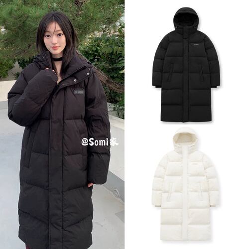 somi家 韩国NERDY经典小标背后大字母长款羽绒服徐明浩同款 25FW