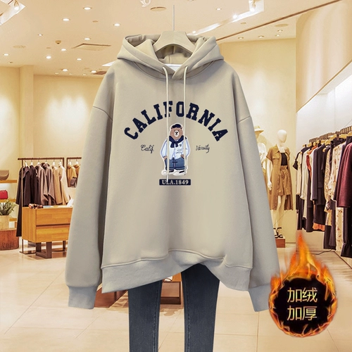 Tide, мультяшная утепленная толстовка, демисезонная куртка, в корейском стиле, оверсайз, увеличенная толщина