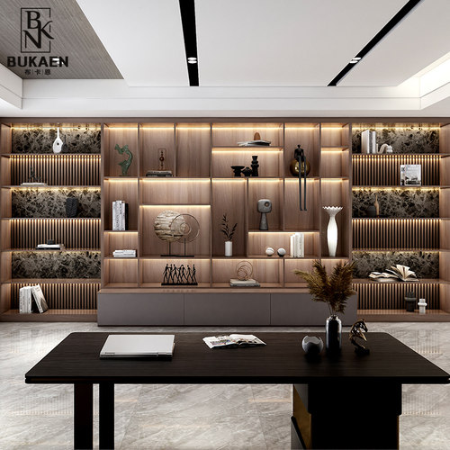 布卡恩轻奢博古架家用客厅定制