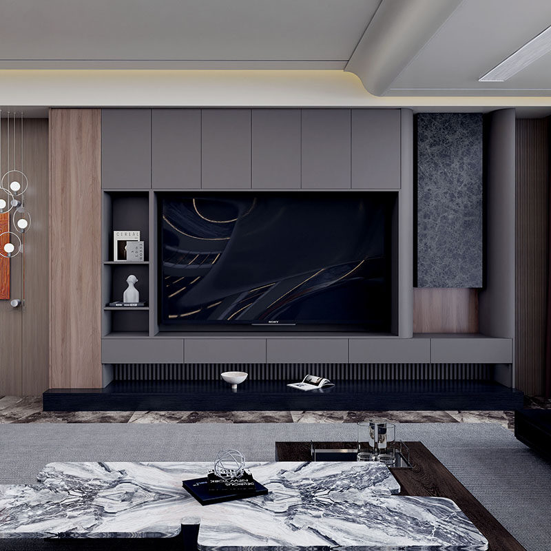 定制实木满墙电视柜储物一体客厅家用轻奢高级感背景靠墙落地柜子,住宅家具,电视柜,淘宝优惠券,粉丝福利购,淘宝优惠卷