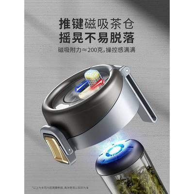 OED分-6AY磁弹吸泡杯茶水离杯男生士新款茶大N容量便携专用夏水杯