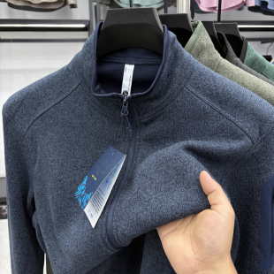 新款男女户外风立领抓绒夹克男冬季保暖加绒拉链外套宽松青年