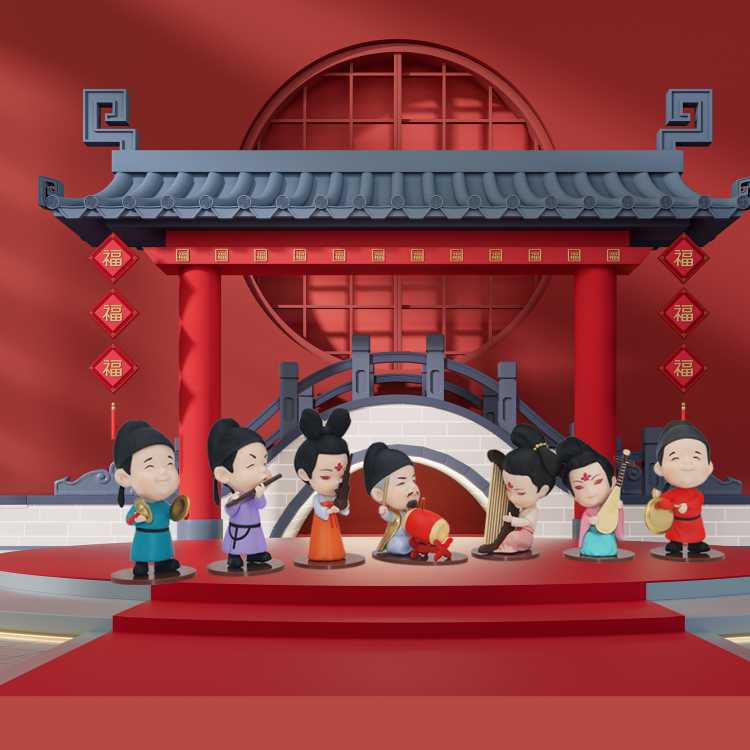iifan大唐雅乐桌面装饰创意摆件