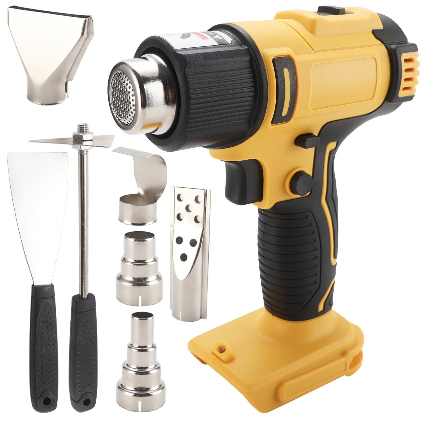 得伟款锂电充电式热风枪小型无线塑料焊枪大功率便携式热缩膜烤枪