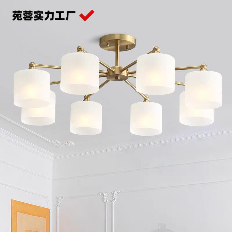 客厅吊灯现代简约大气轻奢新款中式餐厅卧室饭店包厢灯具家用全屋