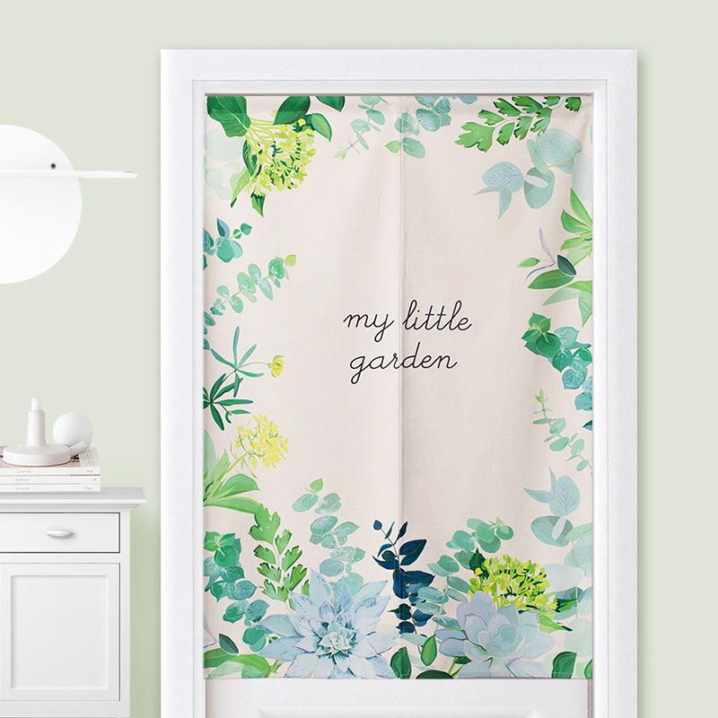 布艺门帘隔断帘卧室厨房遮挡装饰帘子卫生间厕所帘半帘挂帘