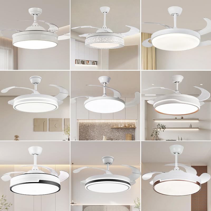 隐形led风扇灯现代简约一体化吊扇灯42寸家用客厅卧室变频电扇灯