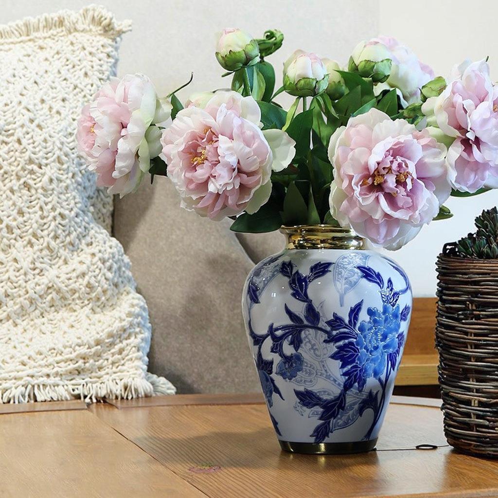 景德镇青花瓷花瓶高级感花盆插花瓶陶瓷摆件源头工厂支持定制