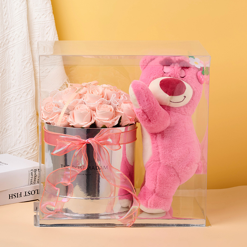 永生花草莓熊礼品花店采购生日