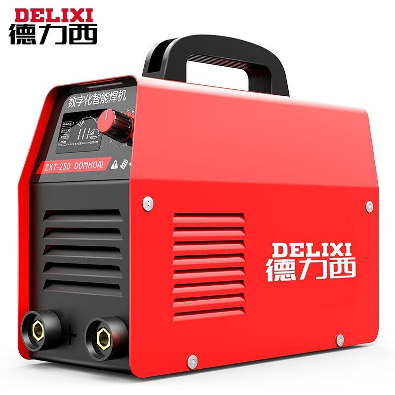 德力西电焊机220v逆变直流家用液晶焊机小型手提便携式焊机全套接