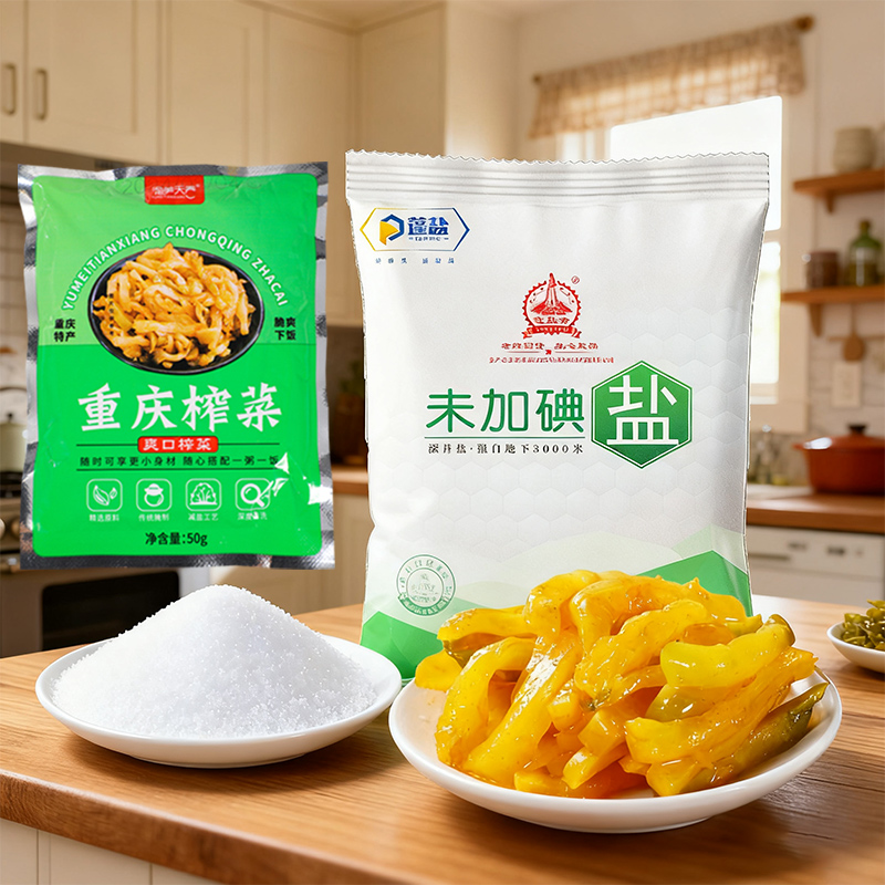 四川精制家用食用盐深井盐未加碘食盐矿盐商用细盐炒菜盐巴无碘
