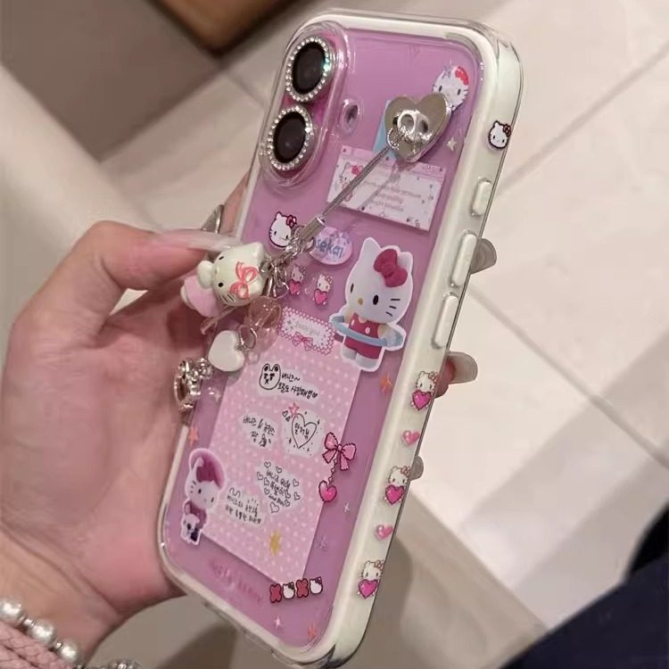 韩系可爱侧面二合一呼啦圈Kitty猫适用iPhone17prom