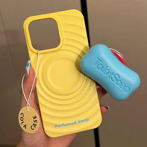 创意纯色波漾肥皂磁吸支架苹果17promax手机壳iPhone16ProMax新款12二合一15p超火14情侣14promax全包保护套