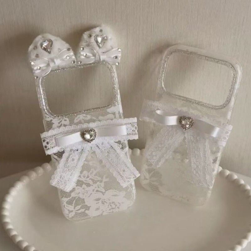 新品蕾丝面立体闪钻蕾丝蝴蝶结耳朵适用苹果17promax新款iPhone16promax手机壳17创意14甜美15少女心13保护套,3C数码配件,手机保护套/壳,淘宝优惠券,粉丝福利购,淘宝优惠卷