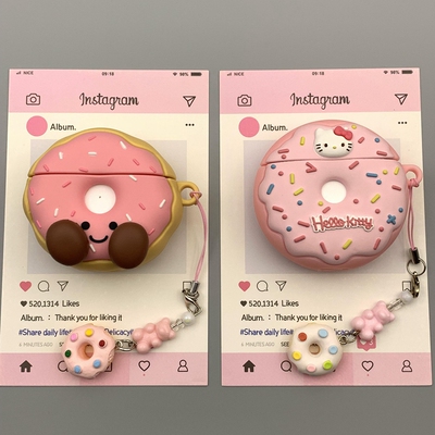 可爱粉色jelycat甜圈适用